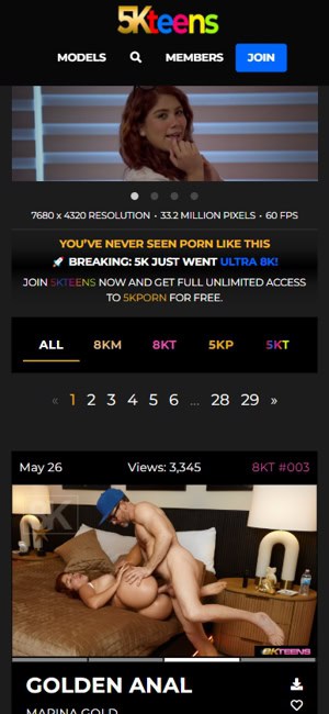 5KTeens Mobile Version